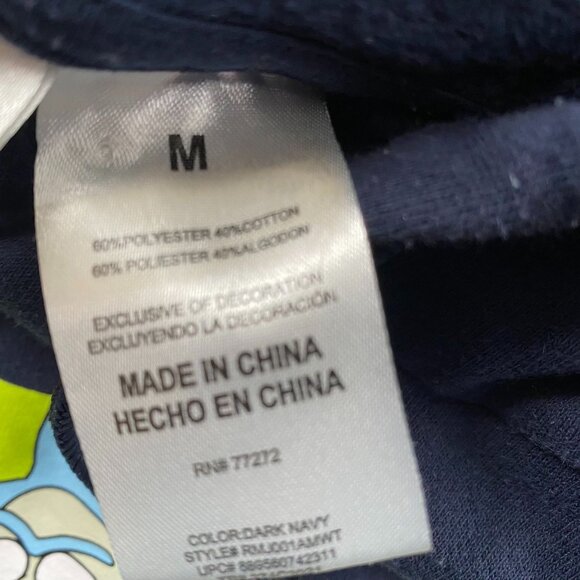 Rick and Morty Mens Hoodie Medium Adult Swim Dark Navy - Picture 7 of 7